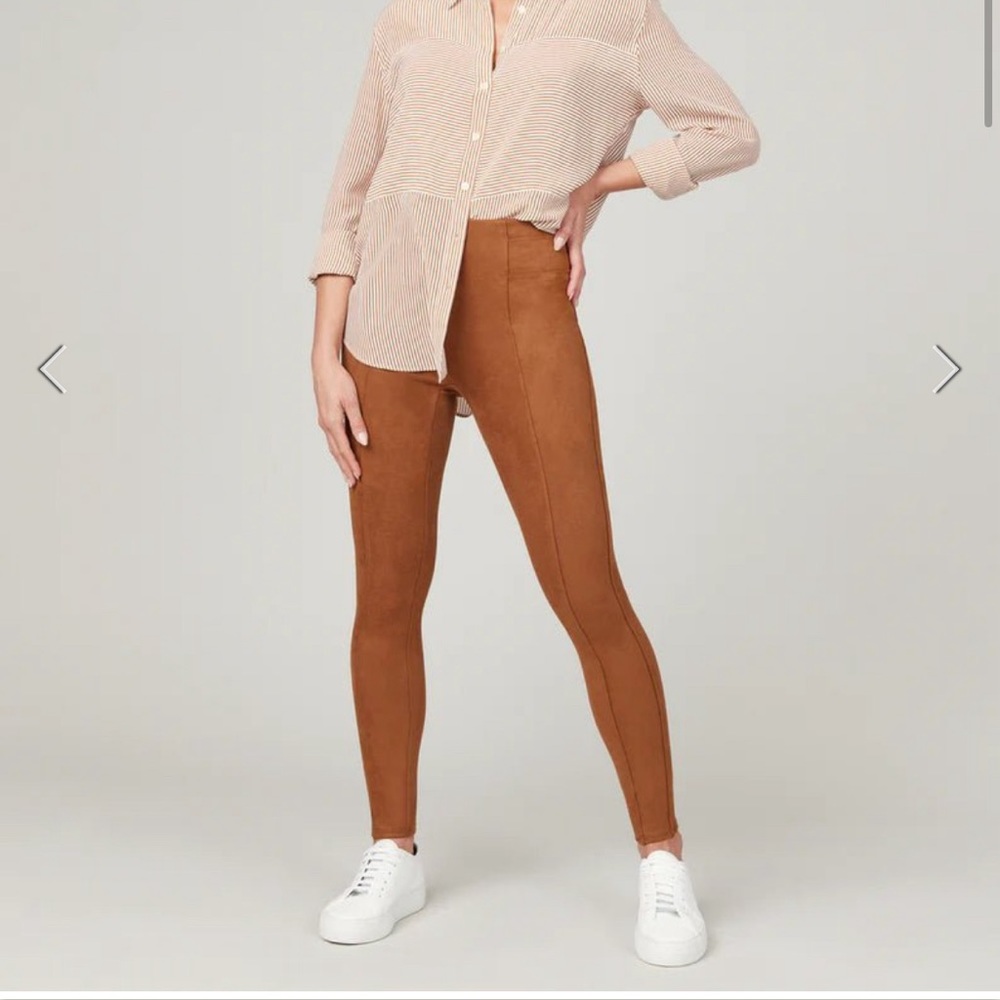 Spanx faux suede legging - caramel size small